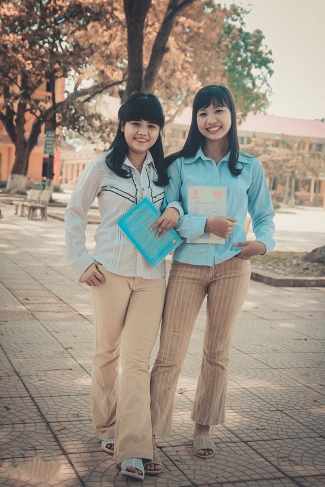 Hai nữ sinh Bắc Giang duyên dáng trong trang phục xưa