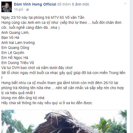Sao Việt kêu gọi chung tay giúp đỡ đồng bào miền Trung bị lũ lụt