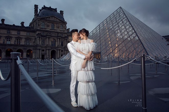 Ảnh cưới lãng mạn của Trấn Thành và Hari Won ở Pháp