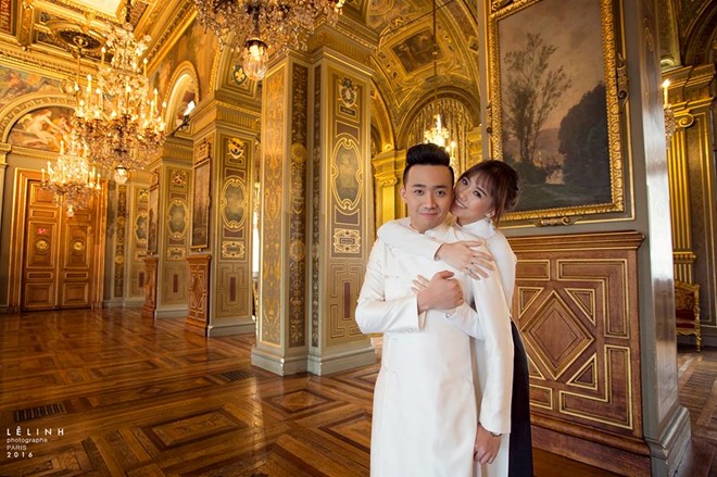 Ảnh cưới lãng mạn của Trấn Thành và Hari Won ở Pháp
