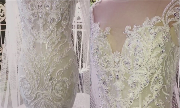 Cận cảnh hai chiếc váy cưới đẹp như công chúa Trấn Thành đặt thiết kế riêng cho Hari Won