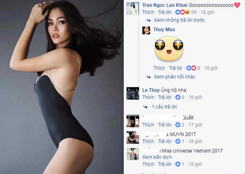 Lan Khuê, Lê Thúy ủng hộ Mâu Thủy thi 'Hoa hậu Hoàn vũ Việt Nam 2017'