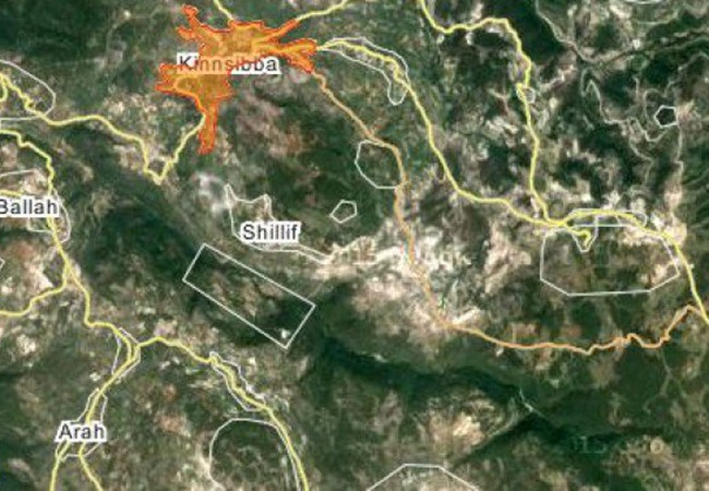 Bản đồ chiến sự thị trấn Kinsaba