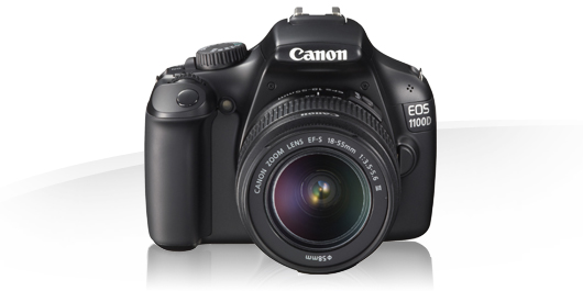 Canon EOS 1100D có thiết kế trẻ trung, phù hợp với người dùng trẻ tuổi với 4 màu đen, xám, nâu và đỏ sẫm