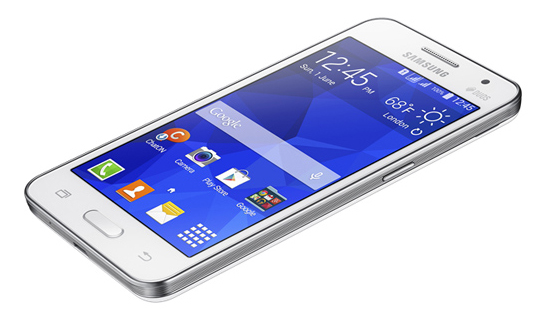 Galaxy Core 2 sở hữu thiết kế truyền thống của dòng smartphone Samsung