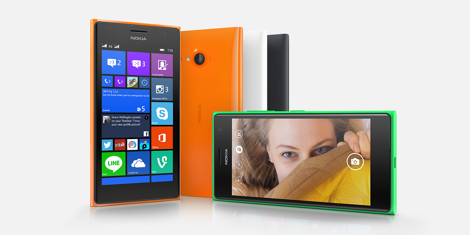 Mẫu smartphone giá tầm 5 triệu Nokia Lumia 730 nổi bật với hai camera trước, sau có độ phân giải cao
