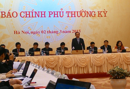 Bộ trưởng NguyễnVăn Nên chủ trì phiên họp báo Chính phủ thường kỳ tháng 2