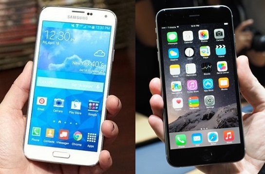Samsung Galaxy Note 4 và iPhone 6 Plus 