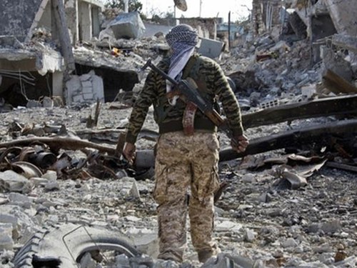 Đống đổ nát tại thị trấn chủ chốt Kobane, Syria sau cuộc tấn công của khủng bố IS