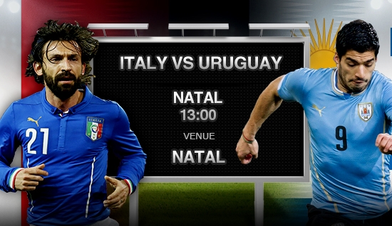 Kết quả tỉ số trận đấu Italia – Uruguay World Cup 2014