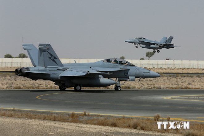 Máy bay chiến đấu F/A-18F rời căn cứ của Australia tại Trung Đông tham gia chiến dịch không kích IS tại Iraq