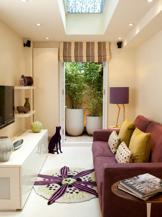 Nới rộng không gian phòng khách bằng cách phối hợp màu sắc tường nhà và nội thất