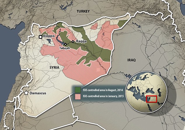 Tấm bản đồ cho thấy phiến quân IS đã tăng gấp đôi lãnh thổ 