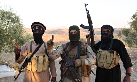 Các thành viên của nhóm khủng bố IS ở Allepo, Syria 