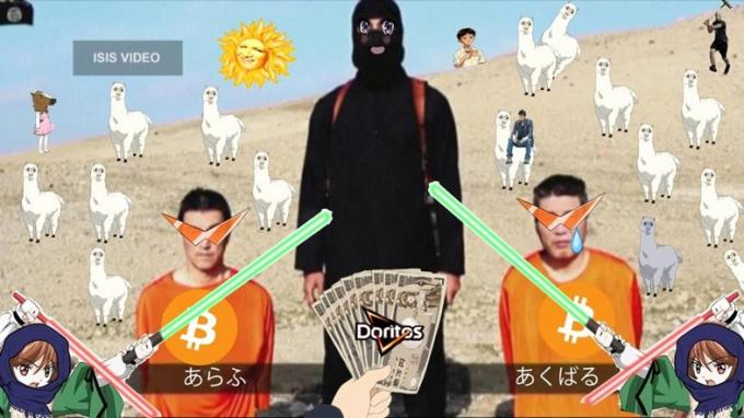 Hình ảnh photoshop về khủng bố IS được người dân Nhật Bản sử dụng trên Twitter 
