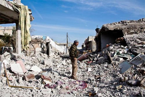 Thị trấn Kobani trở nên hoang tàn vì cuộc chiến chống khủng bố IS