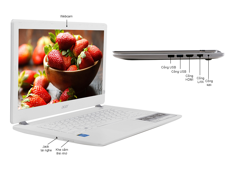 Laptop siêu mỏng giá rẻ Acer Aspire V3-371-33A7 với thiết kế vô cùng đẹp mắt
