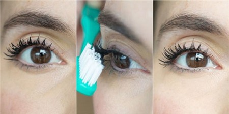 khắc phục mascara vón cục từ bàn chải đánh răng