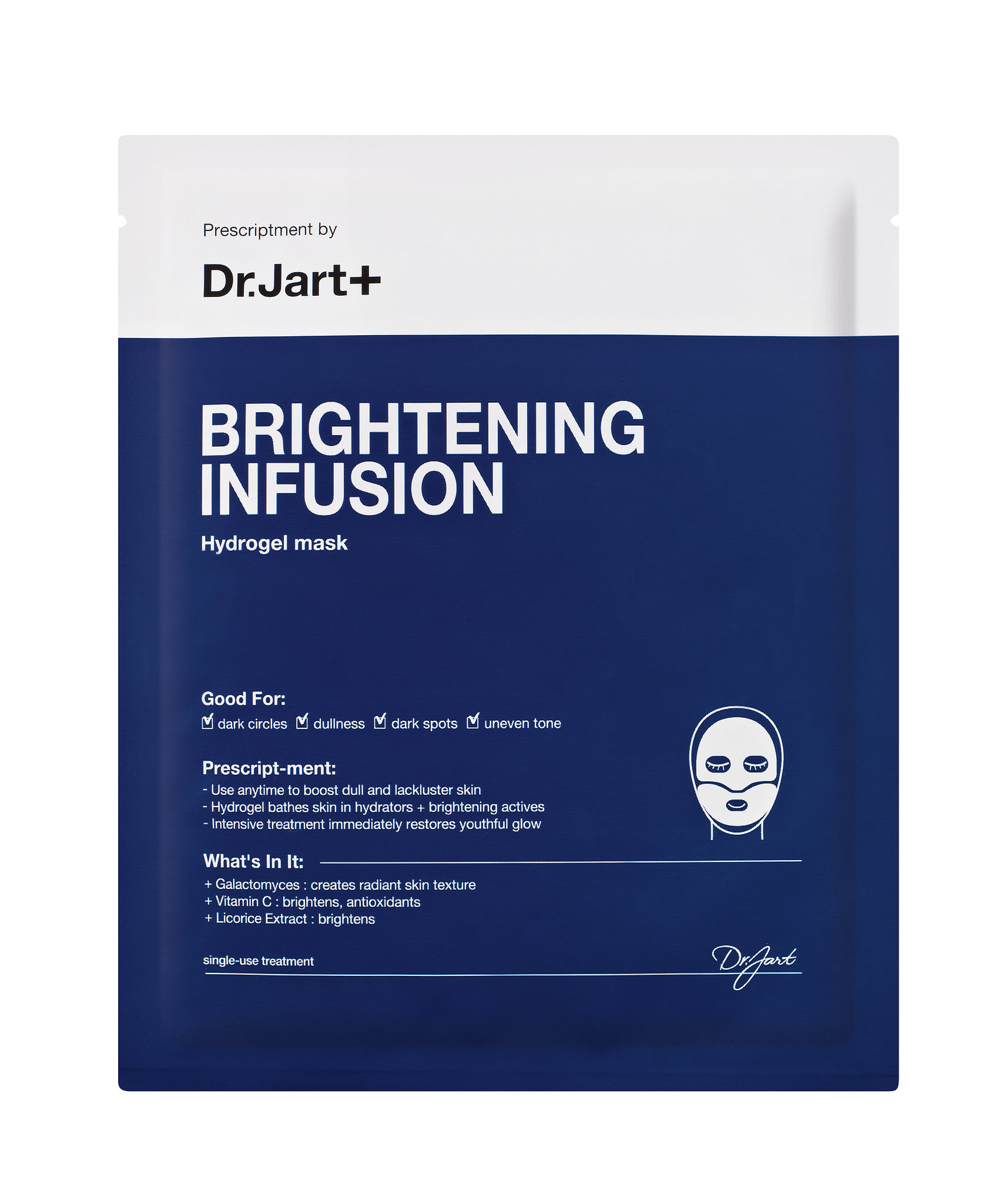 Mặt nạ Dr. jart + Brightening infusion hydrogel mask được nhiều chị em đánh giá là mỹ phẩm giá rẻ chất lượng tốt
