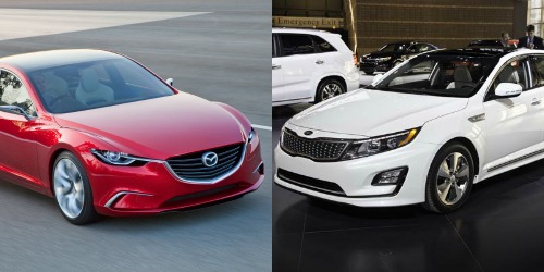 Khi so sánh xe ô tô, Kia Optima 2015 và Mazda6 2015 đều là những tên tuổi sáng giá trong phân khúc sedan hạng trung