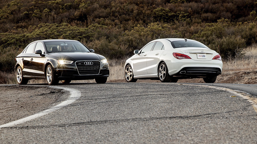 Mercedes-Benz CLA và Audi A3 2015 đều ngang ngửa nhau khi đặt lên bàn cân so sánh xe oto