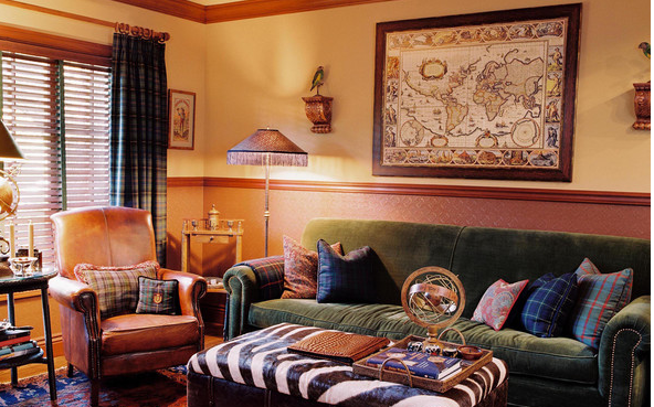Ghế sofa phòng khách màu sắc cổ điển
