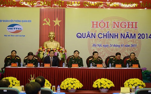 Hội nghị đánh giá kết quả thực hiện nhiệm vụ trong năm 2014 và phương hướng, nhiệm vụ năm 2015 của Viettel Hội nghị đánh giá kết quả thực hiện nhiệm vụ trong năm 2014 và phương hướng, nhiệm vụ năm 2015 của Viettel