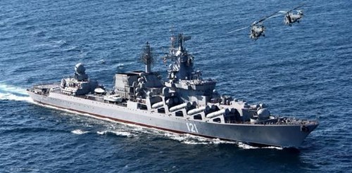Tàu tuần dương tên lửa Moscow lớp Slava, Hạm đội Biển Đen, Hải quân Nga tập trận ở biển Đông