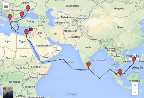 Tình hình Biển Đông ngày 7/11: Hành trình của tuần dương hạm Moscow từ Sevastapol tới Biển Đông
