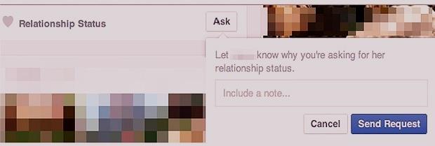 Tính năng Ask về tình trạng mối quan hệ của Facebook 
