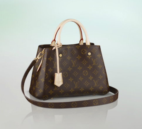 Túi Louis Vuitton với họa tiết và logo đặc trưng. Ảnh minh họa