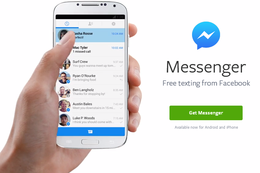 Ứng dụng Facebook Messenger cho phép người dùng gửi tin nhắn, gọi điện và thực hiện đối thoại hình