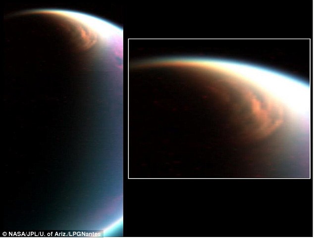 Đám mây kỳ lạ trên vệ tinh Titan của Sao Thổ