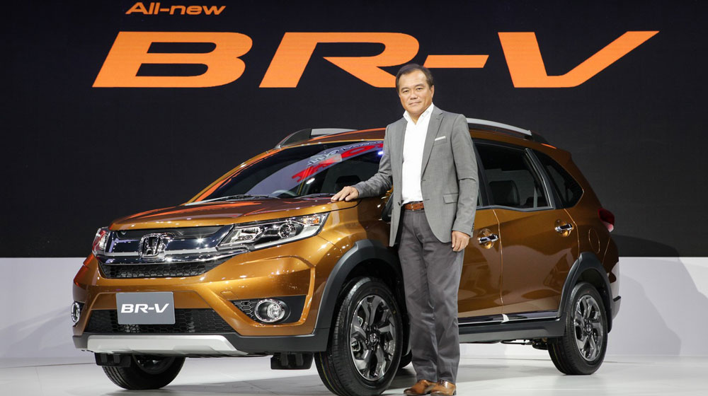 xe Honda BR-V phiên bản sản xuất vừa chính thức ra mắt tại triển lãm ôtô quốc thế Thái Lan 2015