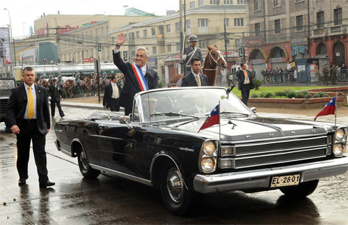 Xe của nguyên thủ Chile Sebastian Pinera. Ảnh minh họa