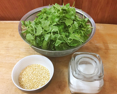 Nguyên liệu đơn giản trong cách làm nước đậu xanh rau má Nguyên liệu đơn giản trong cách làm nước đậu xanh rau má
