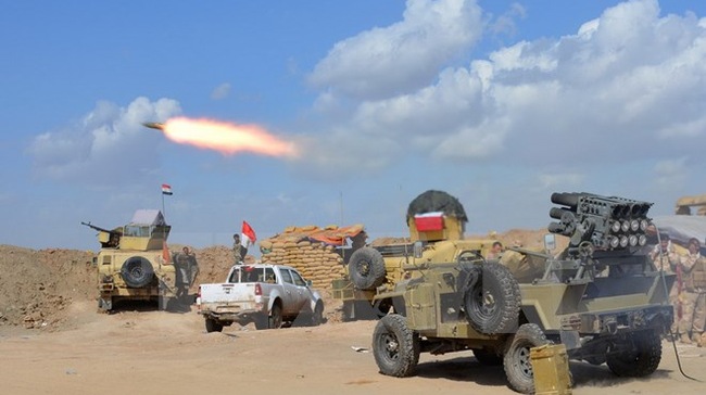 Binh sĩ Iraq trong cuộc tấn công nhằm giành lại quyền kiểm soát thủ phủ Tikrit từ phiến quân IS