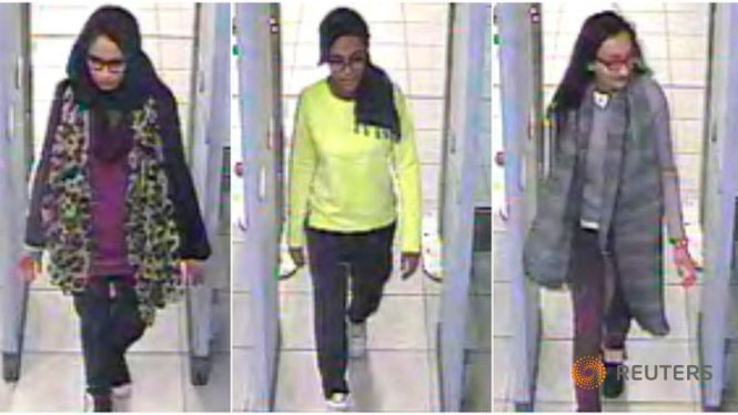 Ba thiếu nữ Anh mới đây được phát hiện bay đến Trung Đông gia nhập phiến quân IS