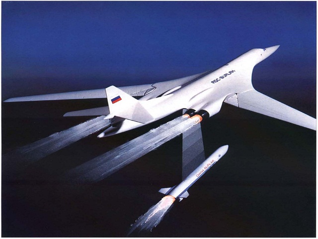 Tu-160 là máy bay ném bom chiến lược hạng nặng, siêu thanh với cánh có thể thay đổi hình dạng do Liên Xô thiết kế.