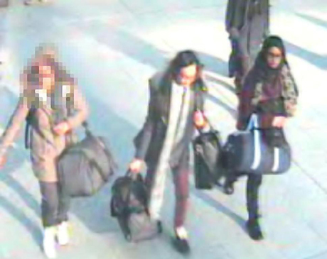Ba nữ sinh Anh bị nghi tới Syria gia nhập khủng bố IS