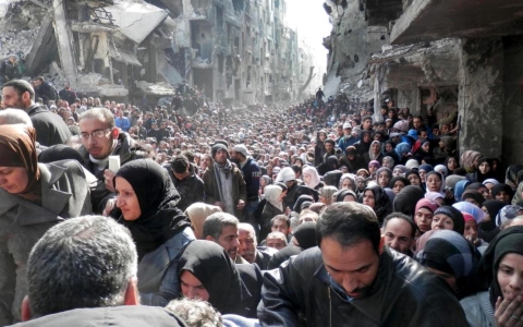 Người dân Palestine tại khu trại tỵ nạn Yarmouk