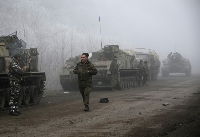 Lực lượng Ukraine đóng gần thị trấn Deblatseve