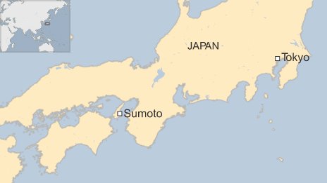 Vị trí thành phố Sumoto, nơi xảy ra vụ tấn công