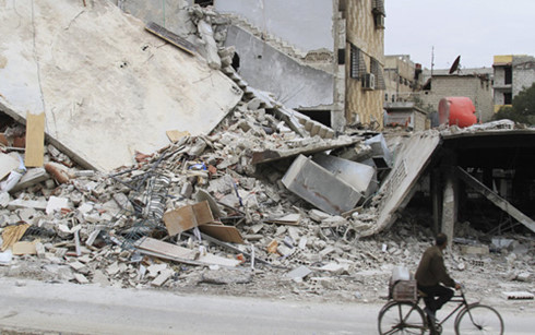 Thị trấn Daraya bị tàn phá nặng nề vì chiến tranh