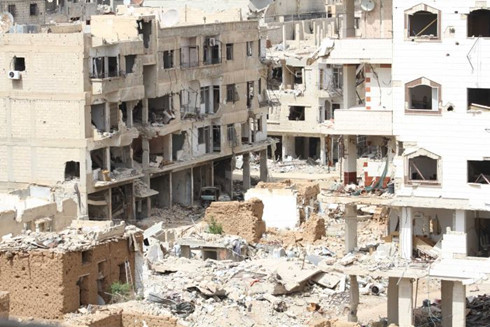 Khu vực ngoại ô Daraya, thủ đô Damascus của Syria, theo tình hình chiến sự Syria mới nhất 