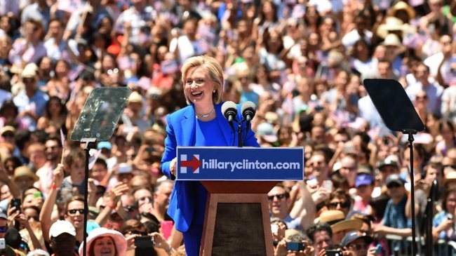 Tranh cử Tổng thống Mỹ với bài diễn văn đầu tiên, bà Hillary trình bày phương châm hành động của mình