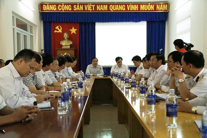 Cục hàng hải Việt Nam tổ chức cuộc khẩn để bàn phương án tìm kiếm 9 thuyền viên mất tích. Ảnh: Tri thức trực tuyến