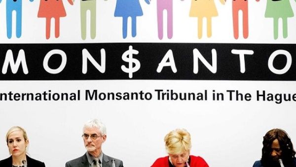 Các thẩm phán trong Tòa án Quốc tế về Monsanto tại La Hay, Hà Lan ngày 18/4. Ảnh: Dân trí