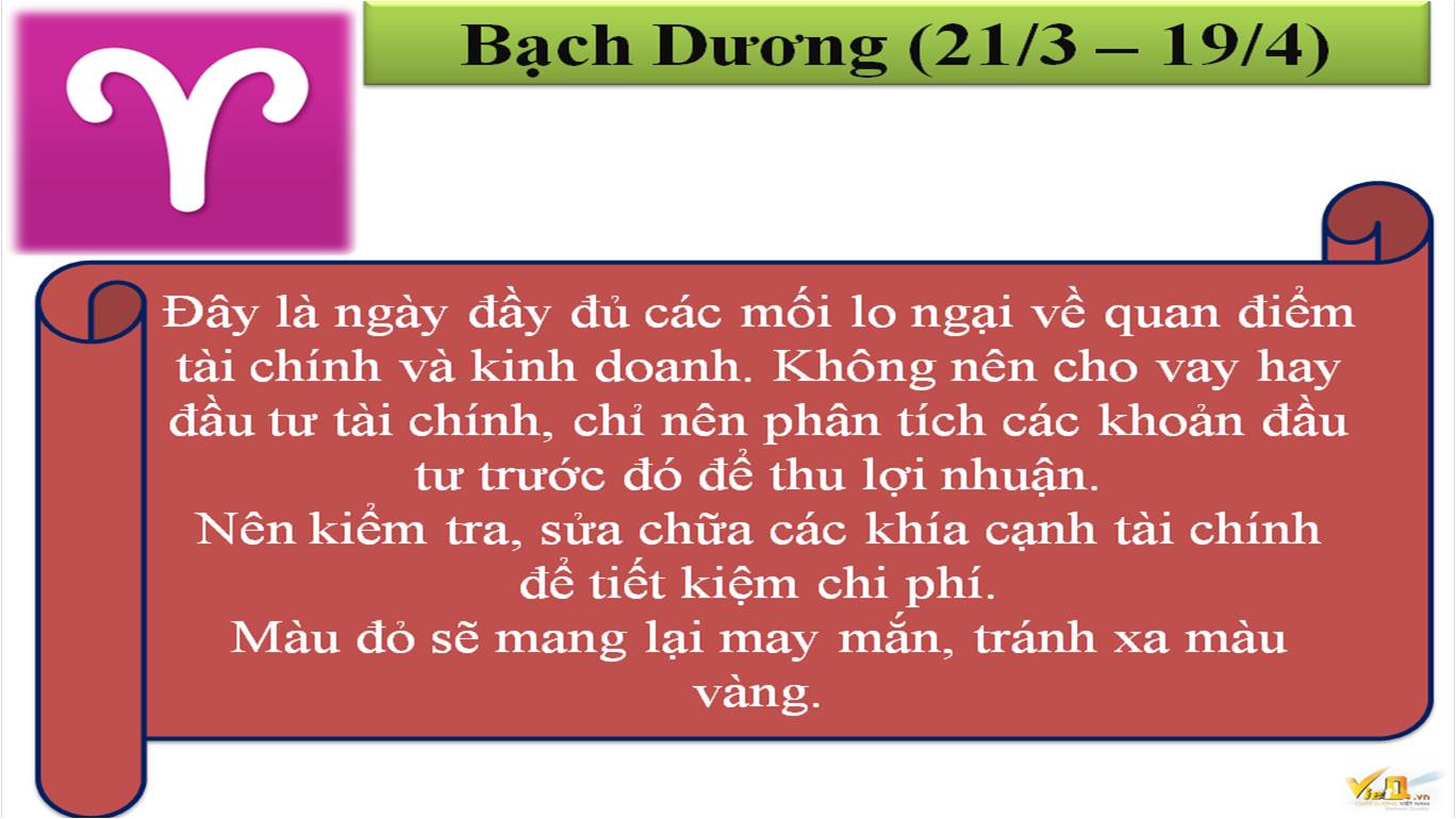 Cung hoàng đạo Bạch Dương ngày 8.7.2014