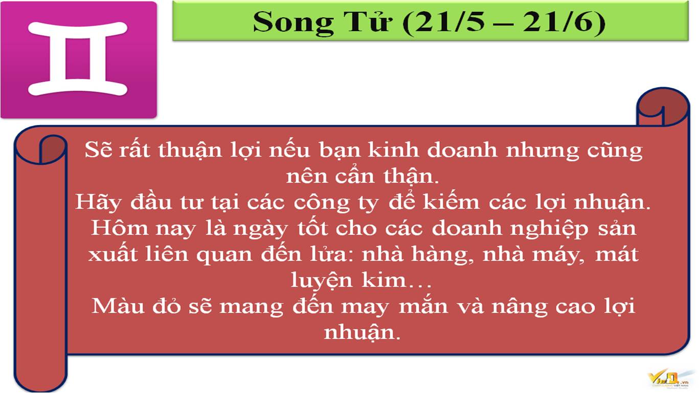 Cung hoàng đạo Song Tử ngày 8.7.2014